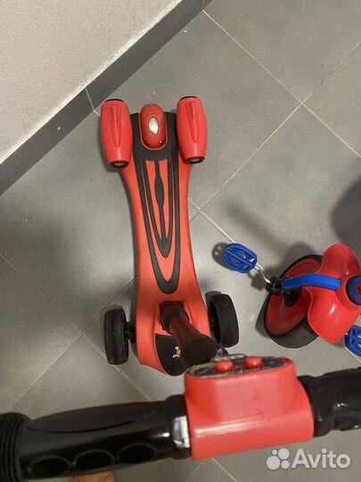 Самокат kreiss с турбинами+велосипед berger