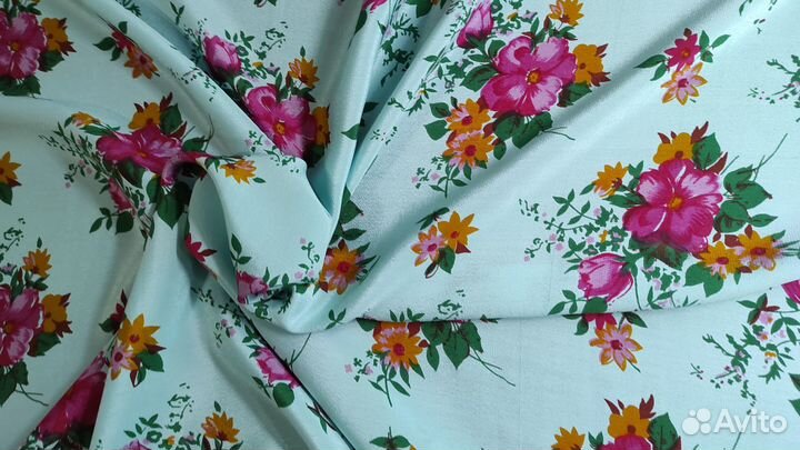 Ткань крепдешин советский СССР (шелк) 1,3 м