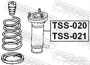 Опора заднего амортизатора левая TSS021 Febest