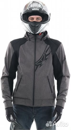 Мототолстовка DragonFly Urban Grey с защитой