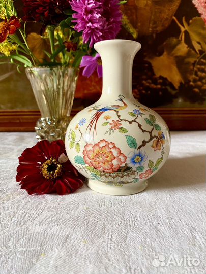 Ваза фарфоровая винтаж, ручная роспись