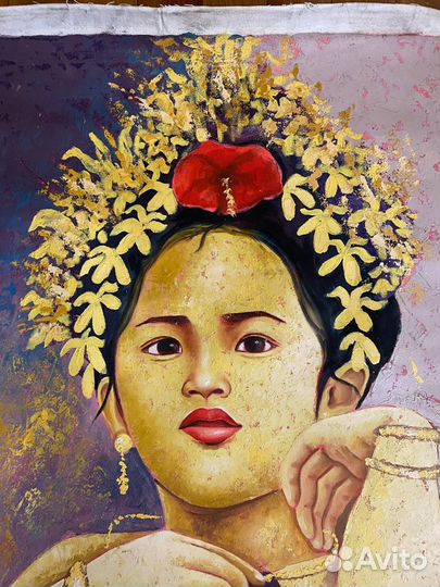 Картина маслом на холсте с острова Бали Азия