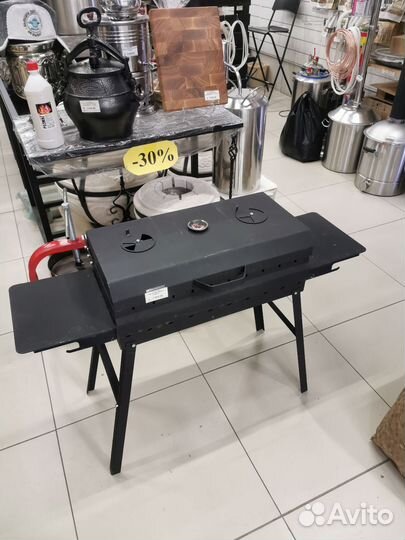 Мангал с крышкой на 10 шампуров