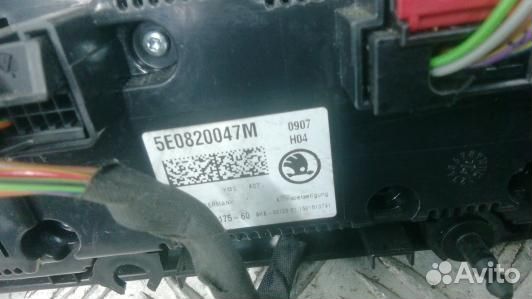 Блок управления печки и климат-контроля skoda octa