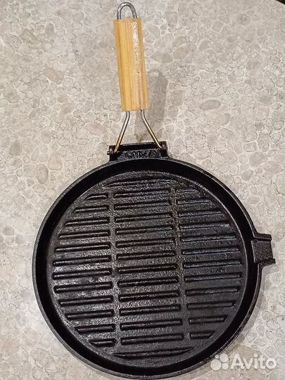 Чугунная сковорода блинная / гриль