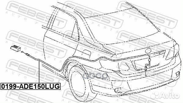 Тросик привода замка открывания багажника toyot