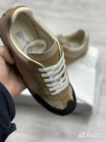 Кеды Maison Margiela бежевые черные мужские