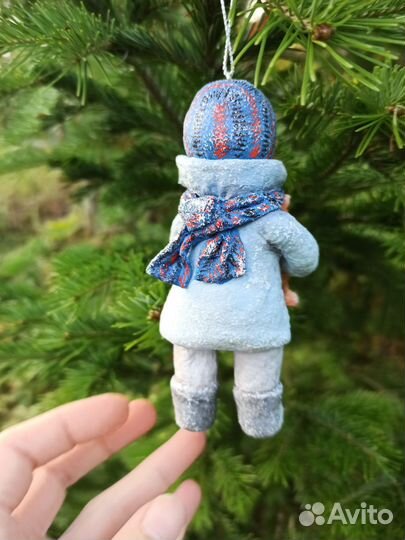 Елочная игрушка из ваты