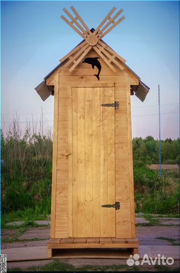 Дачный туалет деревянный SHP795