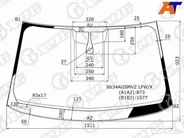 Стекло лобовое audi Q5