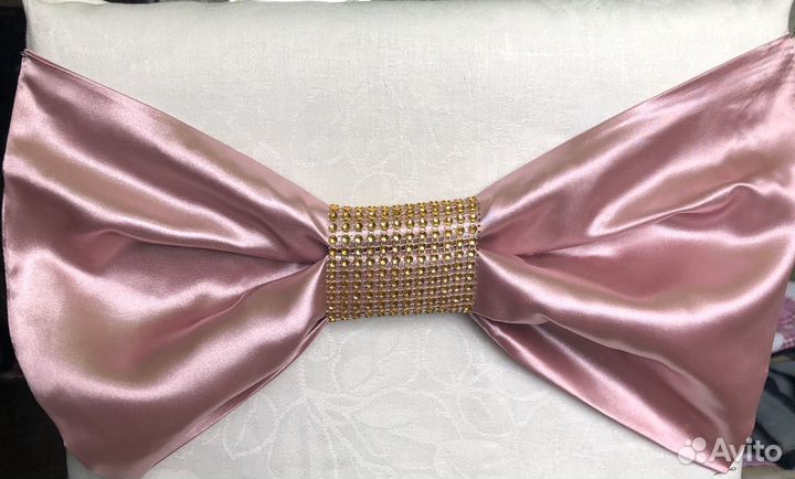 Банты на стулья (свадебное оформление)