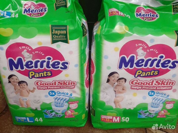 Подгузники трусики merries M и l