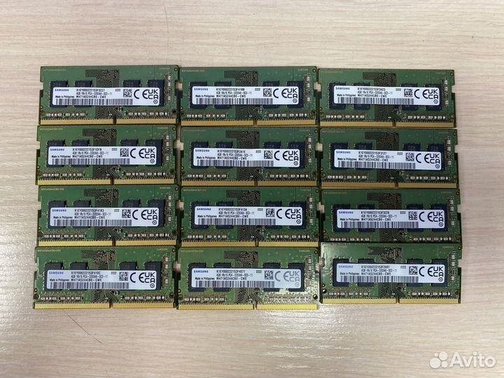 Озу DDR4 sodimm 8 GB, 4 GB, 3200 MHz - 2666