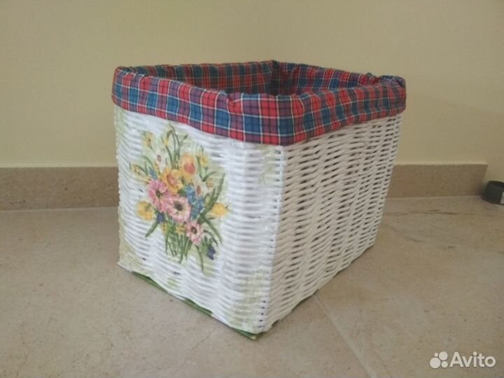 Плетённые корзины для хранения