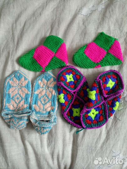 Вязанный башмачки