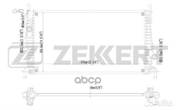 Радиатор охл. дв. Ford C-Max 07 Focus I II 03