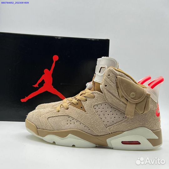 Кроссовки Nike Air Jordan 6 Retro x Travis Scott (Арт.35678)