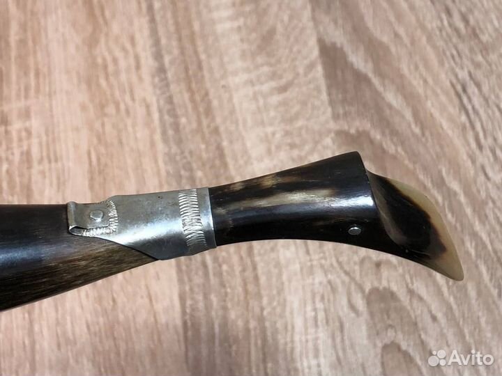 Рог декоративный с чеканкой СССР