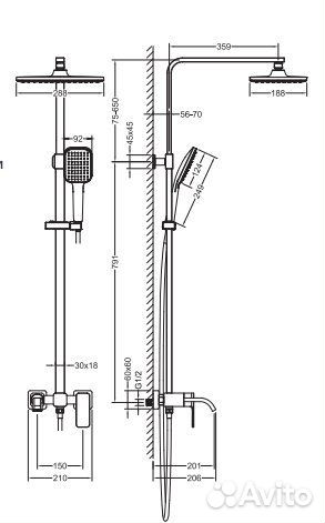 Душевая система Selene SX-1013/00 Хром