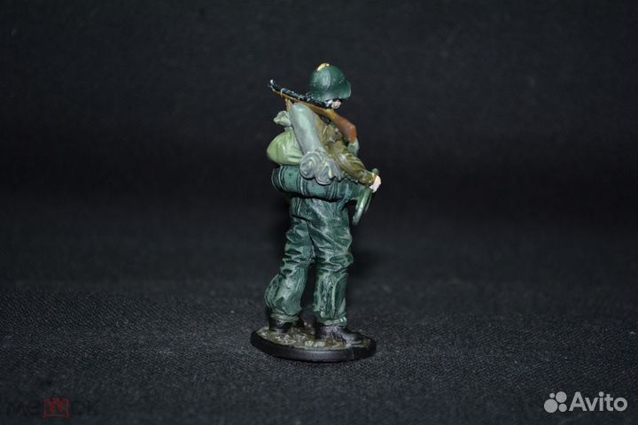 Оловянный солдатик 54 мм. Боец ркка в плавательном