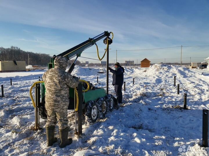 Винтовые сваи под ключ установка