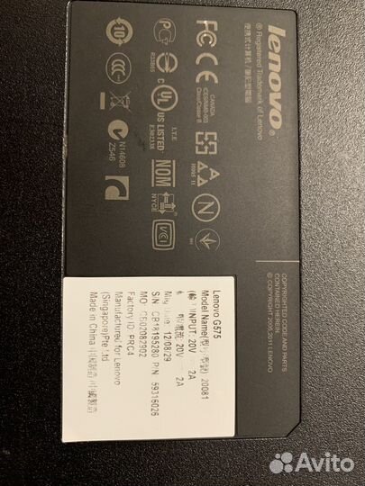 Ноутбук lenovo g575