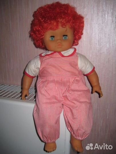 Пупс гдр. Кукла гдр.42см. Клоун. Красные волосыНов