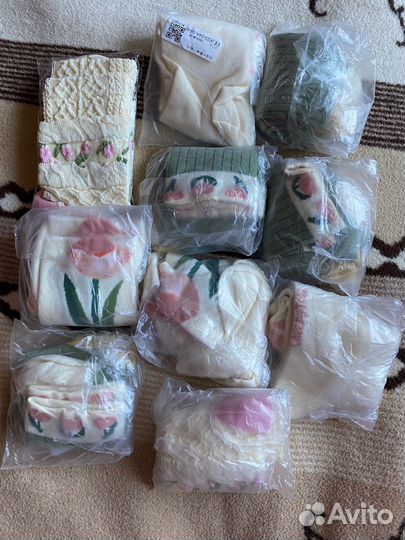 Носки женские новые с цветами тюльпанами