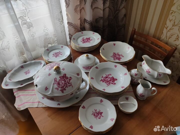 Фарфоровый Столовый сервиз Чехословакия Богемия