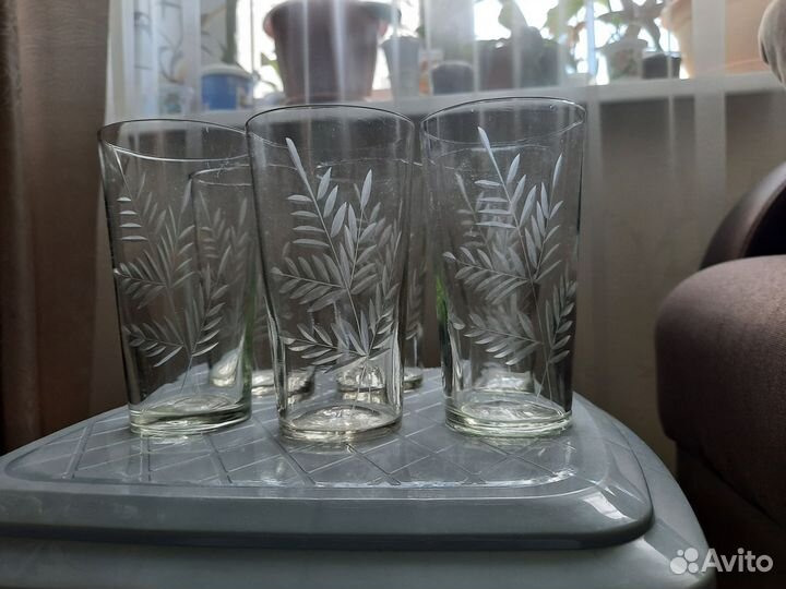 Ваза Стаканы тонкие резьба