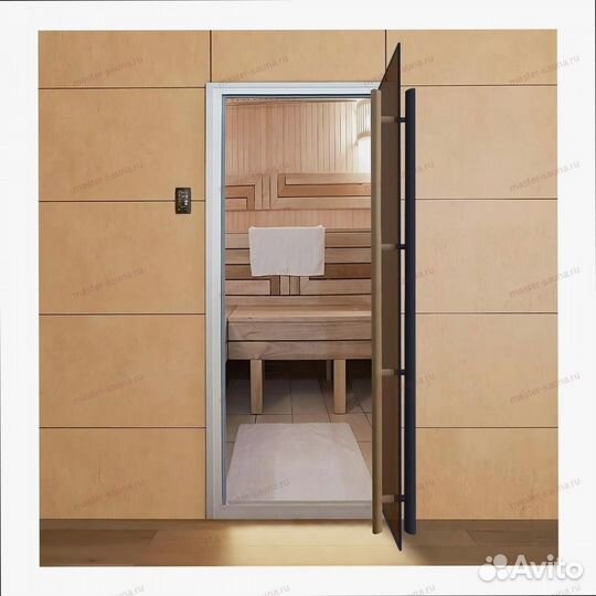 Стеклянная дверь в сауну, парную с доставкой