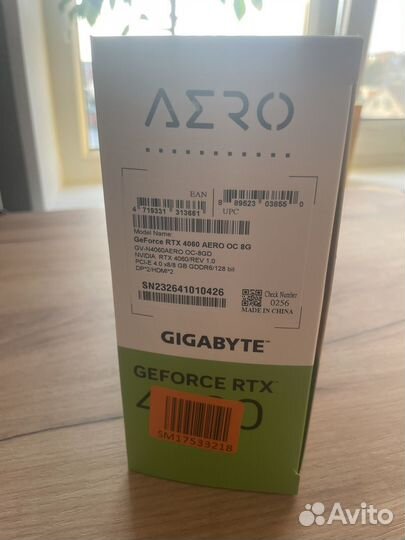 Видеокарта gigabyte nvidia RTX 4060 aero