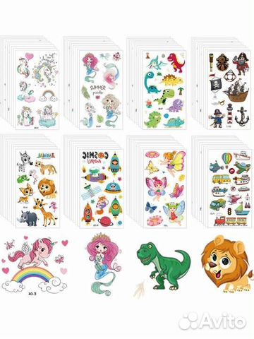Детские татуировки 850шт