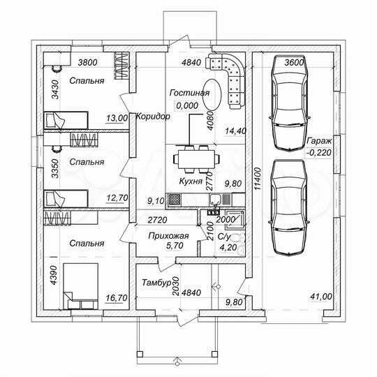 Дом 139,8 м² на участке 15 сот.