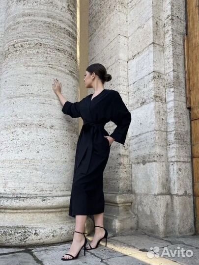 Платье кимоно лен