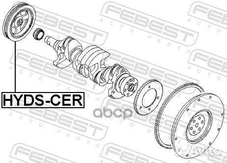 Шкив коленвала hydscer Febest