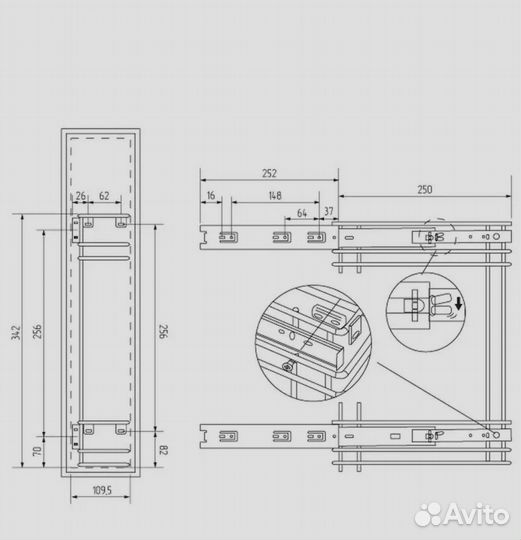 Бутылочница 150мм 2-уровневая 100x262x340мм