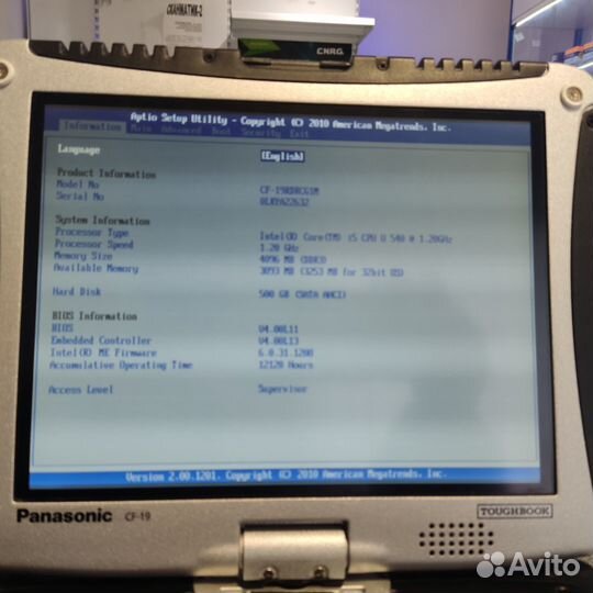 Ноутбук panasonic CF-19 MK4