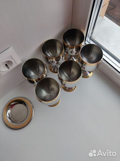 Бокалы с блюдцами Zepter на доставке