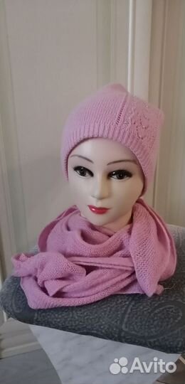 Комплект шапка и шарф для девочки