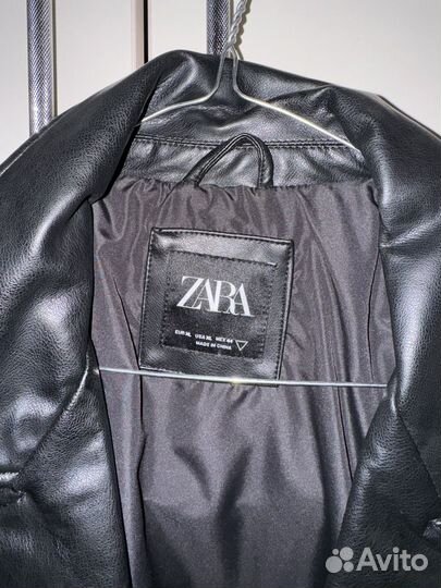 Кожаная куртка zara xl