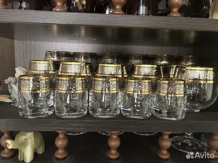 Набор бокалов и рюмки богемия