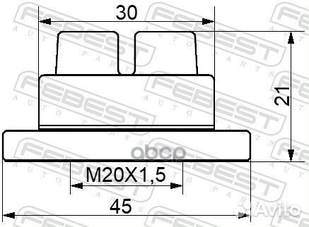 Гайка ступицы ford fiesta 2001-2008 EU/30*21