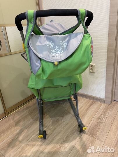 Санки-коляска Ника Nika с сумкой