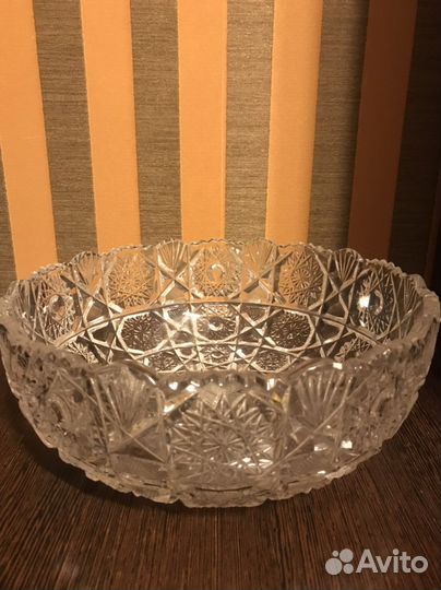 Хрустальный салатник-ваза