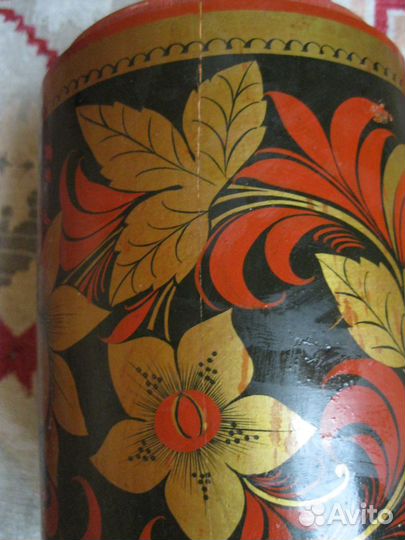 Большой деревянный бочонок Хохлома