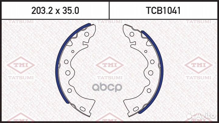 Колодки тормозные барабанные TCB1041 tatsumi