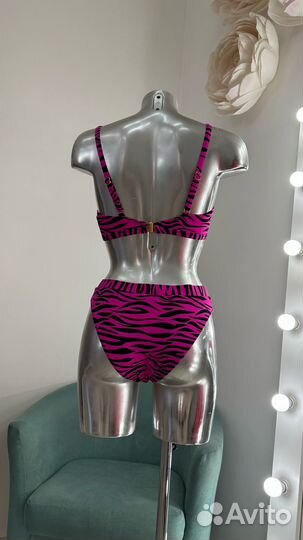 Купальник с завышенными плавками Зебра