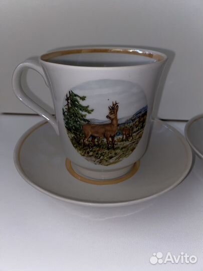 Чашка с блюдцем фарфор