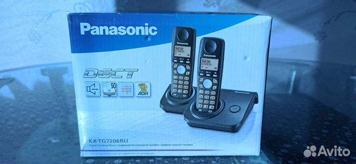 Радиотелефон dect Panasonic с двумя трубками